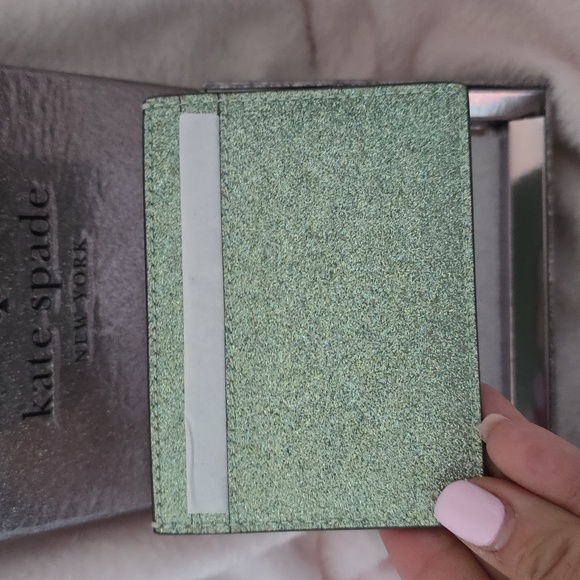 Kate Spade Kenzie Glitter Seawater Card Holder - Picture 3 of 6